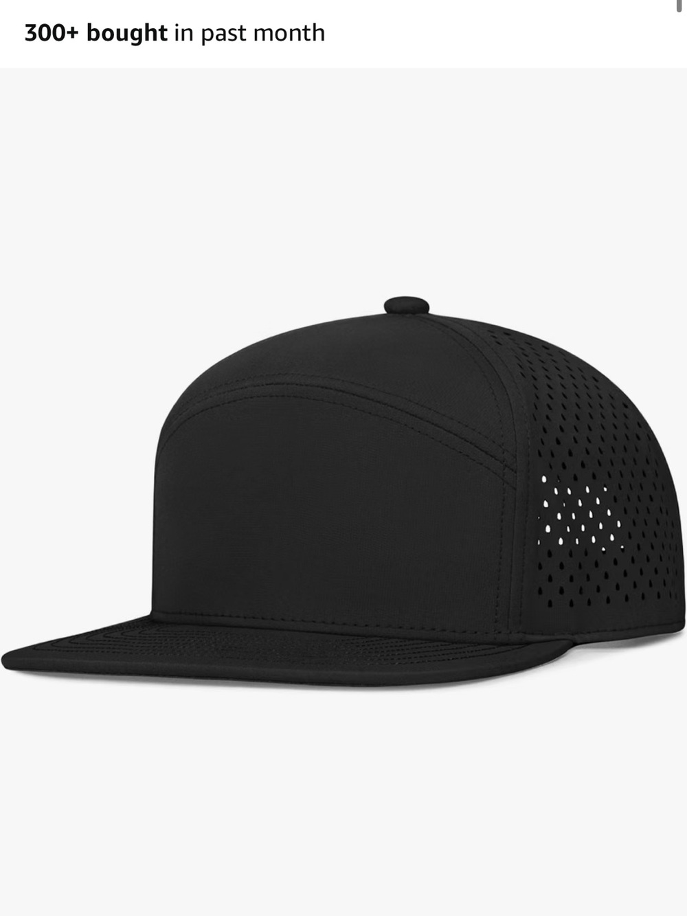 Men's Black Performance Mesh Snapback Cap